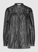 Donkerblauwe metallic blouse avalon