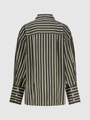 Donkerbruine blouse met strepen opal blouse