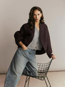 Bruine teddy jacket elle