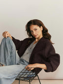 Bruine teddy jacket elle