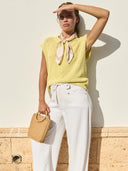 Gele gebreide top brooke