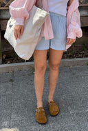 Lichtblauw gestreept short gaby