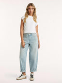 Lichtblauwe barrel jeans aria