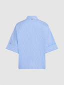 Lichtblauwe gestreepte blouse maureen