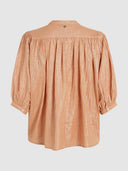 Oranje metallic blouse britt