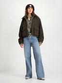 Donkerbruine teddy jas reese jacket