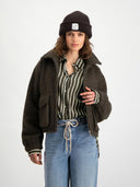 Donkerbruine teddy jas reese jacket