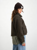 Donkerbruine teddy jas reese jacket