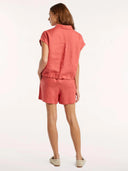 Rode linnen shorts lilou