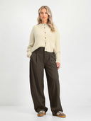 Donkerbruine pantalon sabine pants