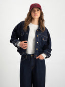 Donkerblauwe spijkerjas bobbi jacket
