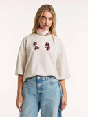 T-shirt met embroidery tekst rane top