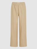 Beige linnen broek lyra