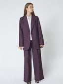 Donkerpaarse blazer almiracc fitted blazer