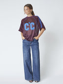 Bordeaux jersey t-shirt treycc lace tee