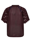 Bordeaux jersey t-shirt treycc lace tee