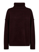 Bordeaux trui majacc slit roll neck