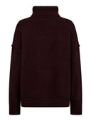 Bordeaux trui majacc slit roll neck