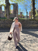Bruin gestreepte broek jihocc