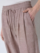 Bruin gestreepte broek jihocc