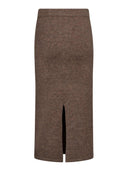 Bruine rok rowcc slit skirt
