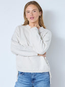 Creme trui rowcc string knit