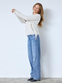 Creme trui rowcc string knit