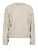 Creme trui rowcc string knit
