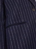 Donkerblauwe krijtstreep blazer naida