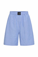 Lichtblauw gestreept short teacc