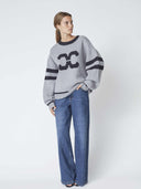Grijze rowcc coco logo knit