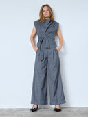 Grijze top met strikdetail sagacc