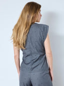Grijze top met strikdetail sagacc