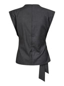 Grijze top met strikdetail sagacc