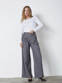 Grijze pantalon sagacc pleat pant