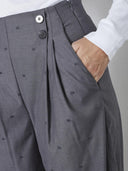 Grijze pantalon sagacc pleat pant