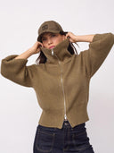 Groen vest met rits rowcc