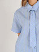 Lichtblauw gestreepte blouse simocc