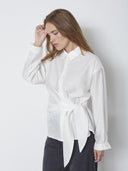 Off-white blouse met strikdetail idinacc