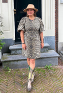 Panter jurk leocc crop puff dress