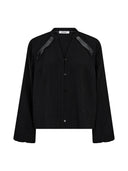 Zwarte blouse shinacc lace V-shirt