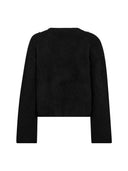 Zwarte trui rowcc rib pearl knit