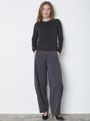 Zwarte longsleeve met lurex glitter mannycc