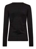 Zwarte longsleeve met lurex glitter mannycc