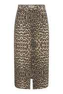 Panterprint denim rok leocc