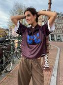 Bordeaux jersey t-shirt treycc lace tee