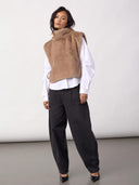 Beige faux fur spencer feracc