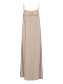 Beige maxi jurk evacc strap dress