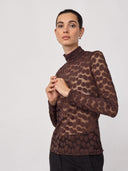 Bruine mesh top penolacc