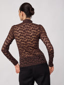 Bruine mesh top penolacc